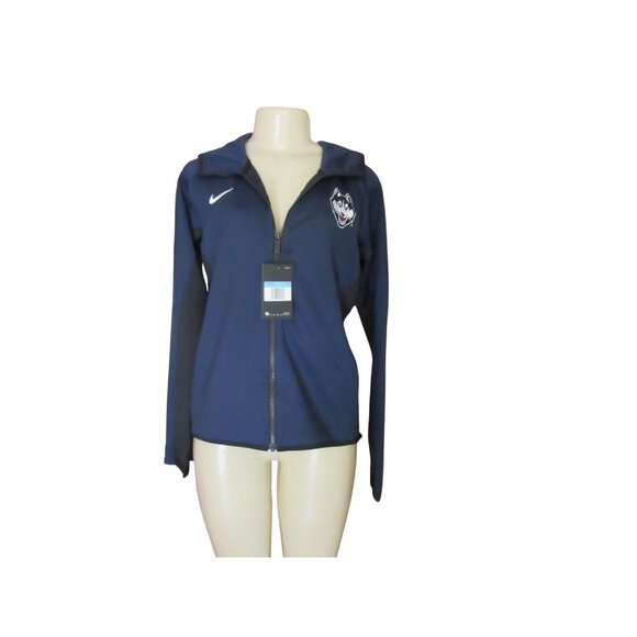 NWT Nike Womens UCONN Huskies Basketball Team Jacket M Blue Dri-FIT - Picture 1 of 6